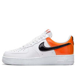 Кроссовки air force 1 '07 ess 'white black orange' Nike, белый dj9942-103 | white/black/orange