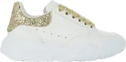 Кроссовки Alexander McQueen Wmns Court Trainer White Gold Glitter, белый 657566 wia9g 9075 | white