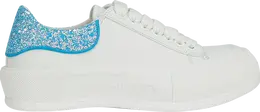 Кроссовки Alexander McQueen Wmns Deck Plimsoll White Cerulean Blue Glitter, белый 702047 wiabx 9761 | white