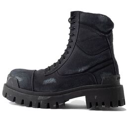 Кроссовки combat strike 20mm boots 'washed black cotton' Balenciaga, черный 694060w2h111000 | black