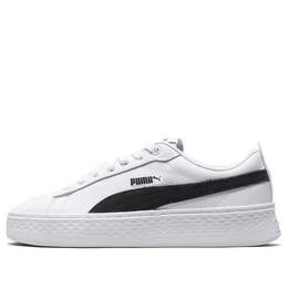 Кроссовки smash platform l 'white black' Puma, черный 366487-12 | black and white