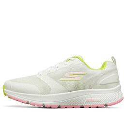 Кроссовки go run consistent white/pink/yellow Skechers, белый 128076-wmlt | whitepinkyellow