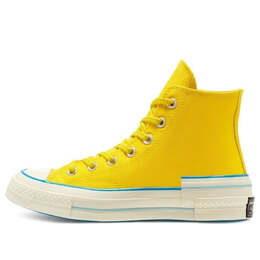 Кроссовки chuck 70 high 'popped color - speed yellow' Converse, желтый 568801c | yellow/blue