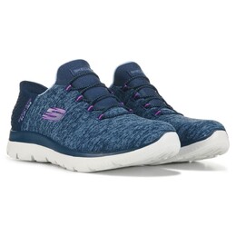 Кроссовки Slip-Ins Summits Skechers, синий 1054301/46028 | navy/purple wide