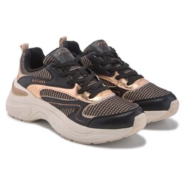 Модные кроссовки цвета ореха Skechers, черный 1056390/35870 | black/rose gold