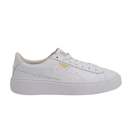 Кроссовки Puma Wmns Basket Platform Core White Gold, белый 364040 04 | white gold