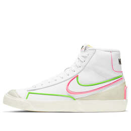 Кроссовки blazer mid '77 'inifinite watermelon' Nike, белый dc1746-102 | white/electric green/sunset pulse/coconut milk/sail/black