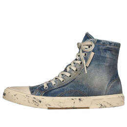 Кроссовки paris high top sneakers 'blue destroyed denim and rubber' Balenciaga, синий 688756w3rcl4090 | blue/white/black