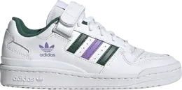 Кроссовки с липучкой Adidas Wmns Forum Low, белый/фиолетовый/зеленый hq1912 | white