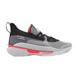Кроссовки Curry 7 Big Kids Under Armour, белый 3022113 100 | white/black/beta red/halo grey/eureka yellow
