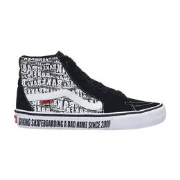 Кроссовки Baker Skateboards x Sk8 Hi Vans, черный vn0a45jdv0b1 | black/white