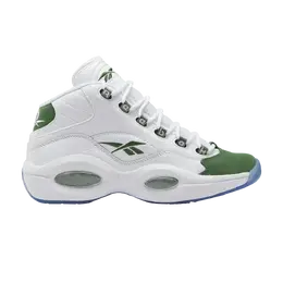 Кроссовки Question Mid 2023 Reebok, белый id6690 | cloud white/pine green/cloud white