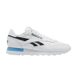 Кроссовки Classic Leather Reebok, белый ie9383 | footwear white/core black/radiant aqua
