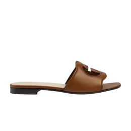 Кроссовки Gucci Wmns Interlocking G Cut-Out Slide Sandal, коричневый 694451 us000 2535 | brown