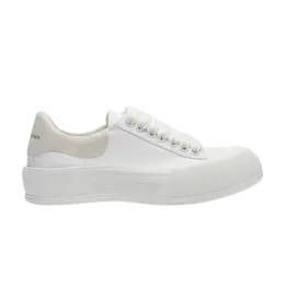 Кроссовки Alexander McQueen Wmns Deck Lace-Up Plimsoll, белый 654593 w4pq1 9000 | white
