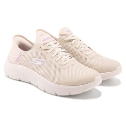 Slip-Ins go walk flex slip on кроссовки Skechers, белый 1056288/44345 | off white/pink wide