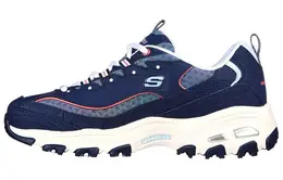 Кроссовки женские D"Lites 1.0 Chunky средней высоты, белые/королевские/зеленые Skechers 149268-nvmt