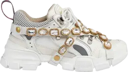 Кроссовки Gucci Wmns Flashtrek Crystals - White, белый 541445 ggz50 9081 | crystals - white