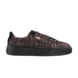 Кроссовки Wmns Basket Platform Puma, черный 364092 02 | black/black/gold