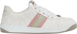 Кроссовки Gucci Wmns Screener Sneaker 'GG Monogram - White Pink', белый 771134 96ge0 9058 | white