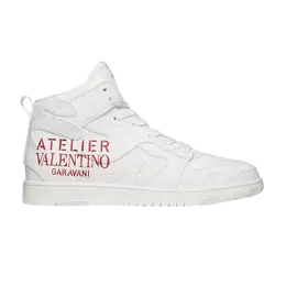Высокие кроссовки Valentino Atelier 07, белый wy2s0e64bmh 0bo | white/red