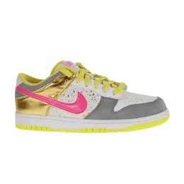 Кроссовки Nike Wmns Dunk Low White Metallic Gold, белый 314141 162 | white metallic gold