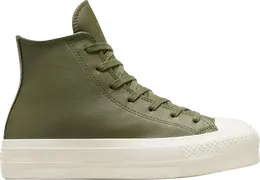 Converse Кроссовки Wmns Chuck Taylor All Star Lift Platform Leather High 'Utility Egret', зеленый a07131c | green