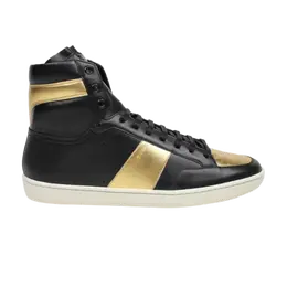 Высокие кроссовки Saint Laurent SL-10 High, золото 345416 aq900 1080 | black/gold