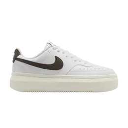 Nike Кроссовки Wmns Court Vision Alta, цвет White Baroque Brown dm0113 103 | white baroque brown