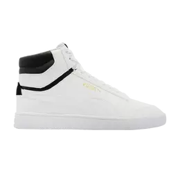 Кроссовки Shuffle Mid Puma, белый 380748 01 | white/white/black/team gold