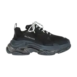 Кроссовки Balenciaga Wmns Triple S Trainer 'Black Clear Sole', черный 544351 w09o1 1000 | black