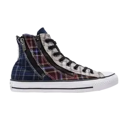 Кроссовки Converse Wmns Chuck Taylor All Star Double Zip Hi 'Blue Plaid', синий 549575c | blue