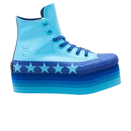 Кроссовки Converse Miley Cyrus x Wmns Chuck Taylor All Star Platform Faux Patent Hi 'Gnarly Blue', синий 563724c | blue