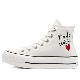 Кроссовки chuck taylor all star lift high 'valentine's day - vintage white' Converse, белый 571119c | creamwhite/black