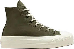 Кроссовки Converse Wmns Chuck Taylor All Star Platform High Hybrid Texture - Cargo Khaki, зеленый 571669c | green