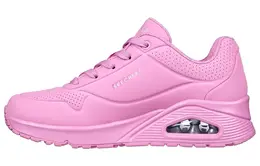 Кроссовки Skechers Uno Casual Shoes Women's Low-Top Pink/Silver 73690-pnk
