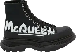 Кроссовки Alexander McQueen Wmns Tread Slick Boot McQueen Graffiti Logo - Black, черный 676718 w4rq2 1006 | black