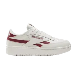 Кроссовки Reebok Wmns Club C Double Revenge Chalk Classic Burgundy, кремовый 100202356 | chalk classic burgundy