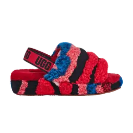 Кроссовки Ugg Wmns Fluff Yeah Slide Cali Collage - Red, красный 1118164 red
