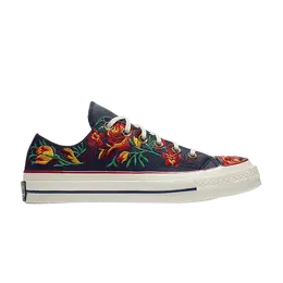 Кроссовки Converse Wmns Chuck 70 Low Parkway Floral Embroidery, синий 561657c | parkway floral embroidery