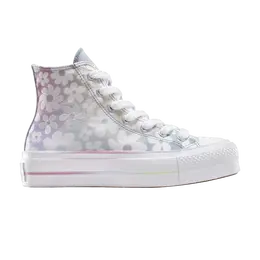 Кроссовки Converse Wmns Chuck Taylor All Star Lift Platform High Gradient Flowers, фиолетовый a14267c | gradient flowers