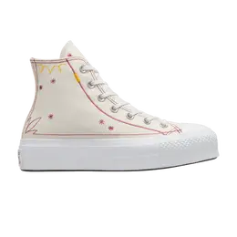 Кроссовки Converse Wmns Chuck Taylor All Star Lift Platform High Western Stitch, кремовый a13395c | western stitch