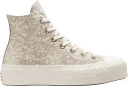Кроссовки Converse Wmns Chuck Taylor All Star Platform High Fall Florals - String, коричневый 572542c | brown