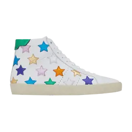 Высокие кроссовки Saint Laurent Court Classic SL/06 Metallic California High, белый 650980 00nb0 9090 | white/multi-color