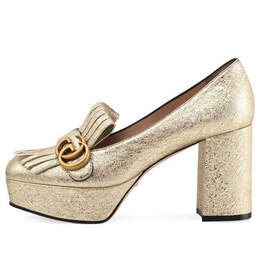 Кроссовки marmont platform pump with fringe 'gold' Gucci, золотой 573020-dkt00-7100 | gold