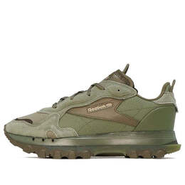 Кроссовки cardi b x classic leather 'hunter green' Reebok, зеленый h00685 | army green