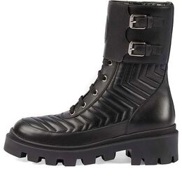 Кроссовки frances interlocking g combat boots 'black' Gucci, черный 628855-dh7a0-1000 | black