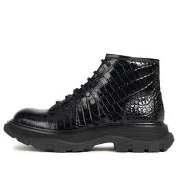 Кроссовки crocodile effect hybrid boots 'black' Alexander McQueen, черный 633905whyq11000 | black