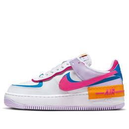 Кроссовки air force 1 shadow 'white photo blue lilac bloom pink' Nike, белый hf5064-100 | white/photo blue/lilac bloom/alchemy pin