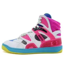 Кроссовки basket high 'white pink blue' Gucci, белый 661311-2sh80-9063 | white/pink/blue